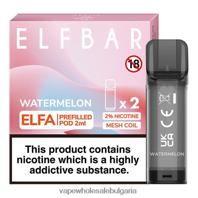 Електронна Цигара Aspire - диня 8DN60318 ELFBAR Elfa предварително напълнена капсула - 2 ml - 20 mg (2 опаковки)