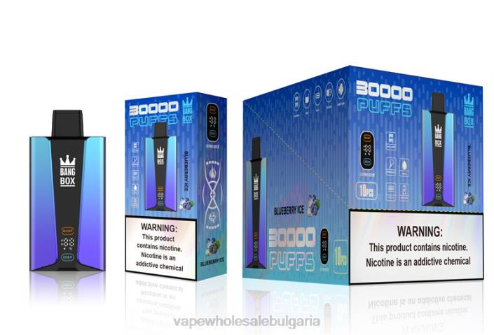 Електронна Цигара Vape - Bang Box Смарт екран с 30 000 впръсквания боровинков лед BLBP79