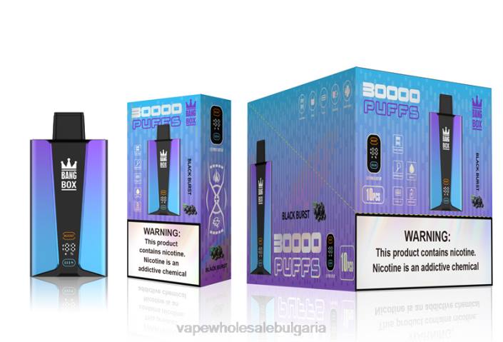 Електронна Цигара Vape Pro - Bang Box Смарт екран с 30 000 впръсквания черен взрив BLBP77