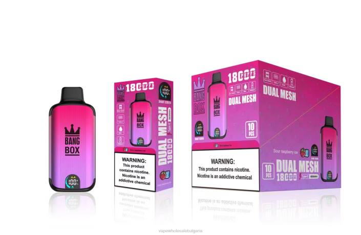 Vape Wholesale Bulgaria - Bang Box 18000 впръсквания кисел малинов лед BLBP98