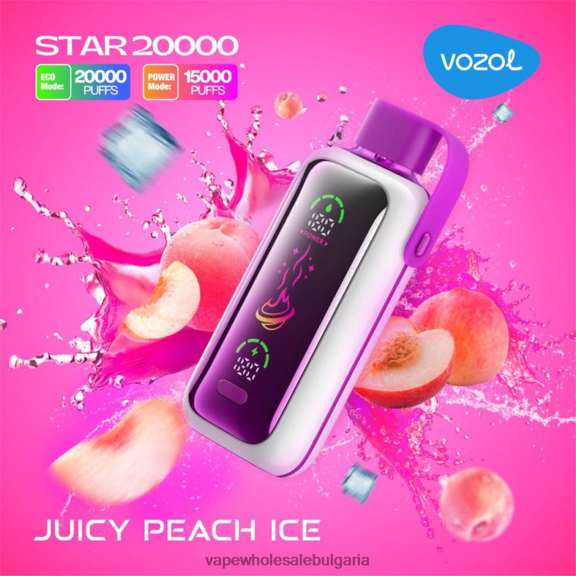 Електронни Цигари - сочен прасковен лед VOZOL STAR 20 000 J280F10