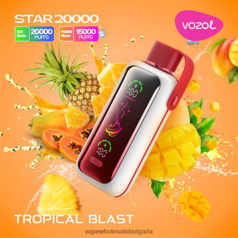 Електронна Цигара С Течност - тропически взрив VOZOL STAR 20 000 J280F2