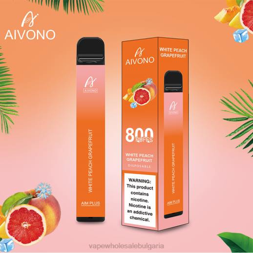 Електронна Цигара Vape Pro - Aivono AIM PLUS 800 бяла праскова грейпфрут VZ8V199