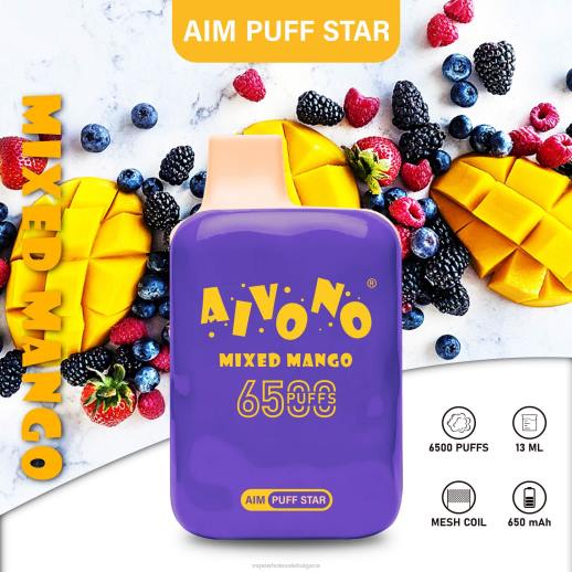 Електронни Цигари Пловдив - Aivono AIM PUFF STAR 6500 смесено манго VZ8V296